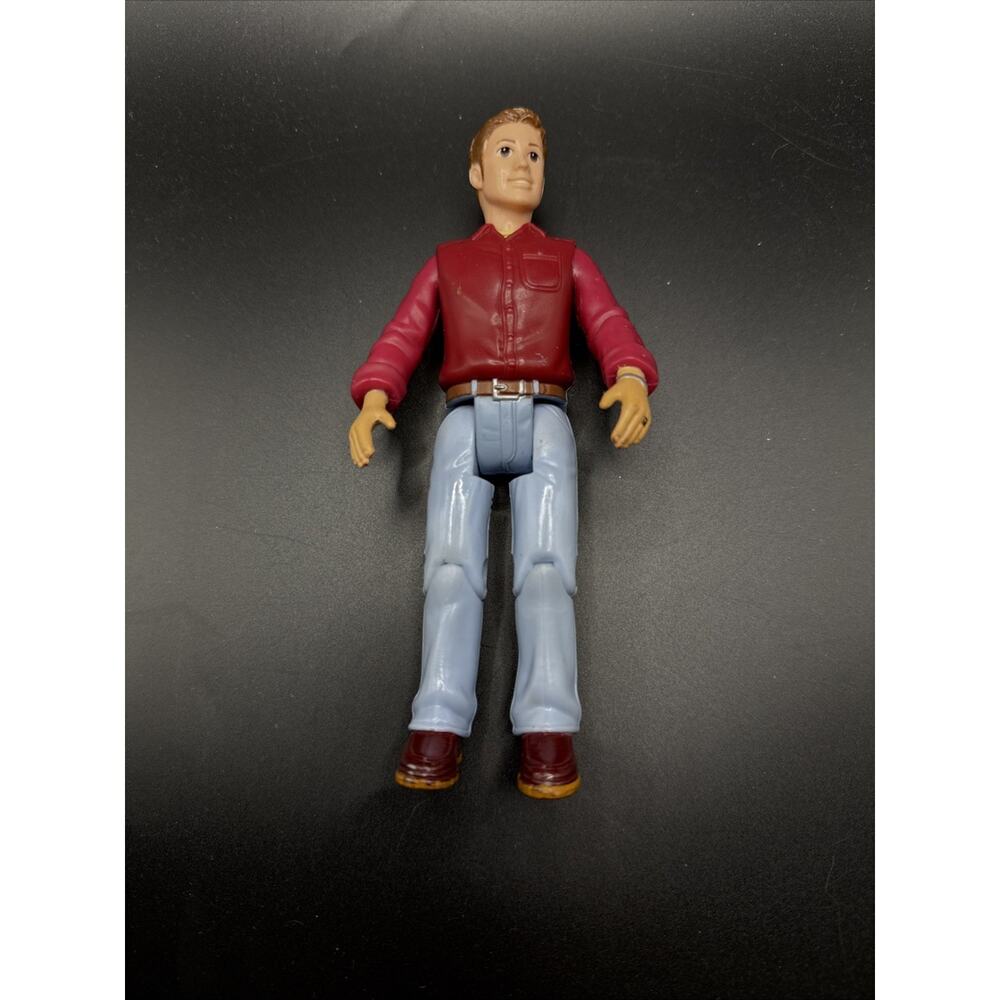 Fisher-Price Loving Family Dollhouse 2006 Dad Father Doll Red Shirt Jeans 6”